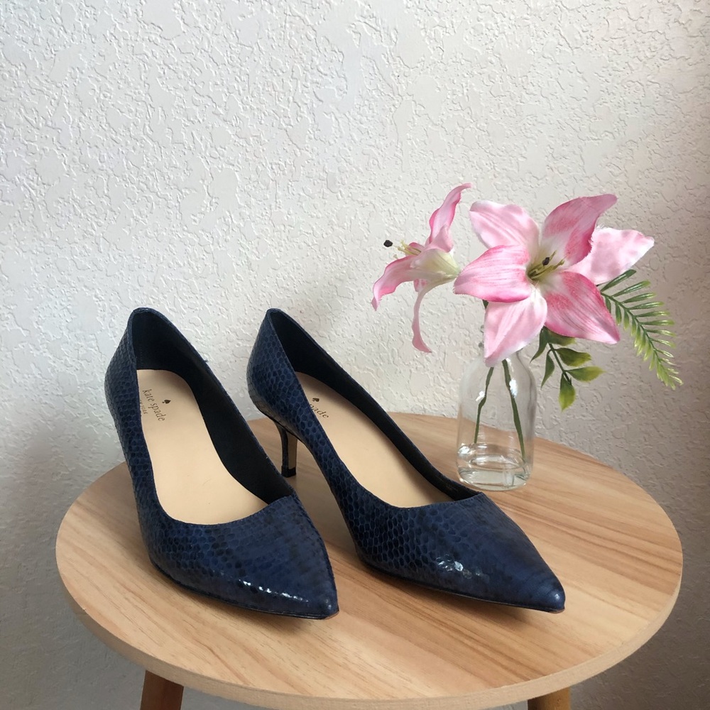 Kate Spade Melanie Snake Print Kitten Heel